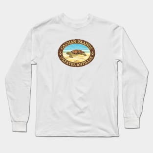 Cayman Islands, Sea Turtle Basking on the Beach Long Sleeve T-Shirt